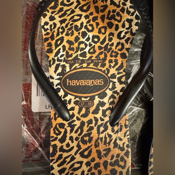 Havaianas Leopard Print Flip Flops - Picture 2 of 4